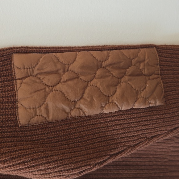 Brown Ribbed Women's Sweater - Picture 8 of 9